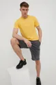 Bombažna kratka majica Champion rumena