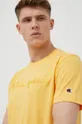 żółty Champion t-shirt bawełniany