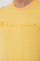 Champion t-shirt bawełniany 218490 żółty