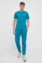 Champion t-shirt bawełniany 218490 turkusowy SS23