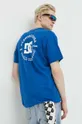 Βαμβακερό μπλουζάκι DC μπλε