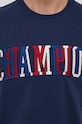 Βαμβακερό μπλουζάκι Champion 218512 σκούρο μπλε