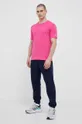Βαμβακερό μπλουζάκι Champion ροζ