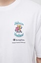 Champion t-shirt bawełniany 218630 biały