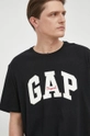 czarny GAP t-shirt bawełniany