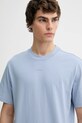 HUGO t-shirt bawełniany niebieski 50488330