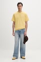 Βαμβακερό μπλουζάκι HUGO 50488330 κίτρινο AA00
