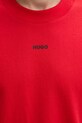 HUGO T-shirt męski bawełniany Dapolino 50488330 czerwony