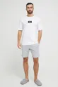 Βαμβακερή πιτζάμα μπλουζάκι Calvin Klein Underwear λευκό
