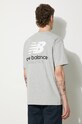 Ρούχα Βαμβακερό μπλουζάκι New Balance MT31504AG γκρί