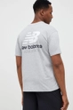 szary New Balance t-shirt bawełniany