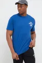 μπλε Βαμβακερό μπλουζάκι New Balance
