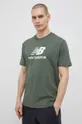 New Balance t-shirt bawełniany Materiał zasadniczy: 100 % Bawełna, Ściągacz: 70 % Bawełna, 30 % Poliester
