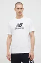 білий Бавовняна футболка New Balance