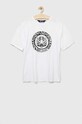 Just Cavalli t-shirt bawełniany nadruk biały 74OBHF04.CJ200