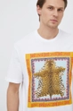 biały Just Cavalli t-shirt bawełniany