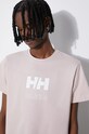 Pamučna majica Helly Hansen 53936 roza