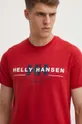 červená Bavlnené tričko Helly Hansen