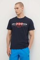 Bavlnené tričko Helly Hansen tmavomodrá 53936
