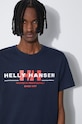Βαμβακερό μπλουζάκι Helly Hansen 53936 σκούρο μπλε