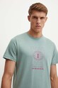 Хлопковая футболка Helly Hansen зелёный 53936