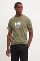 Helly Hansen t-shirt bawełniany CORE GRAPHIC zielony 53936