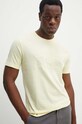 Bavlněné tričko Gant žlutá 2003140