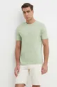 zielony Gant t-shirt bawełniany