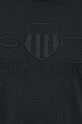 Gant t-shirt bawełniany czarny 2003140