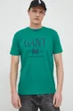 πράσινο Βαμβακερό μπλουζάκι Gant