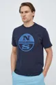granatowy North Sails t-shirt bawełniany Męski
