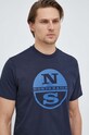 Памучна тениска North Sails тъмносин 692837