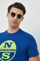 North Sails tricou din bumbac albastru 692837