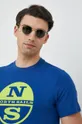 niebieski North Sails t-shirt bawełniany