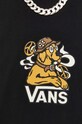 Βαμβακερό μπλουζάκι Vans μαύρο VN0006DEBLK1