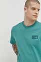 Памучна тениска Converse тюркоазен 10021134.A15