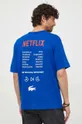 Lacoste t-shirt bawełniany x Netflix 100 % Bawełna