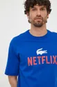 blu Lacoste t-shirt in cotone x Netflix