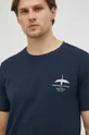 granatowy Mustang t-shirt bawełniany Style Alex C Print Męski