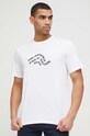 Karl Lagerfeld t-shirt bawełniany nadruk biały 230M2209
