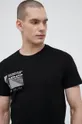 czarny 4F t-shirt bawełniany