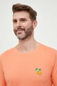 Lindbergh t-shirt bawełniany pomarańczowy 30.400235.BRIGHT.CORAL