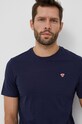 Hummel t-shirt bawełniany granatowy 219026
