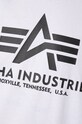 Alpha Industries tricou din bumbac 100501.09 alb