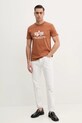 Alpha Industries t-shirt bawełniany 100501.09 brązowy SS25