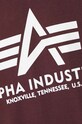 Alpha Industries t-shirt bawełniany Basic T-Shirt 100501.21 bordowy