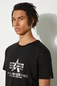 Βαμβακερό μπλουζάκι Alpha Industries 100501FP.530 μαύρο