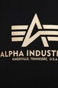 Alpha Industries t-shirt bawełniany Basic T-Shirt Foil Print 100501FP.583 czarny