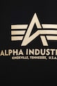 Alpha Industries pamut póló Basic T-Shirt Foil Print 100501FP.583 fekete