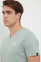 Alpha Industries t-shirt bawełniany zielony 106513.680